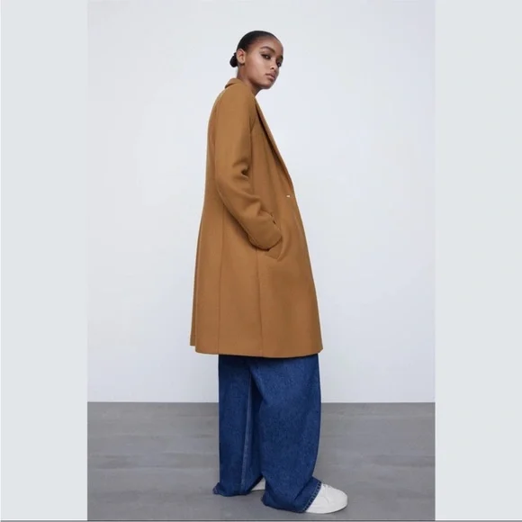 ZARA Wool Blend Coat - Picture 2 of 8